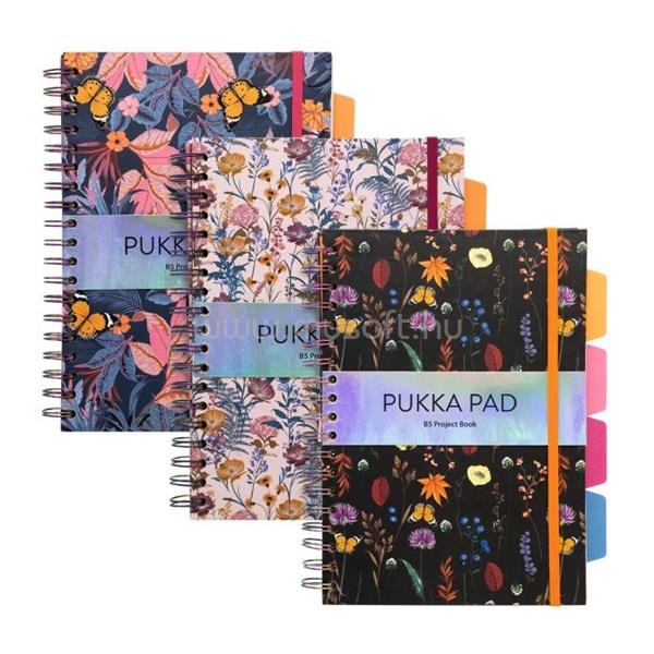 PUKKA PAD Project Book Bloom B5 PP 200 oldalas vonalas spirálfüzet