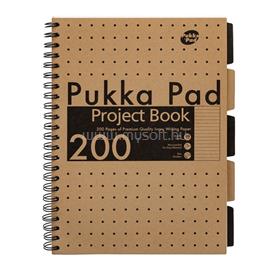 PUKKA PAD Project Book Kraft Recycle A4 200 oldalas vonalas spirálfüzet A15547081 small