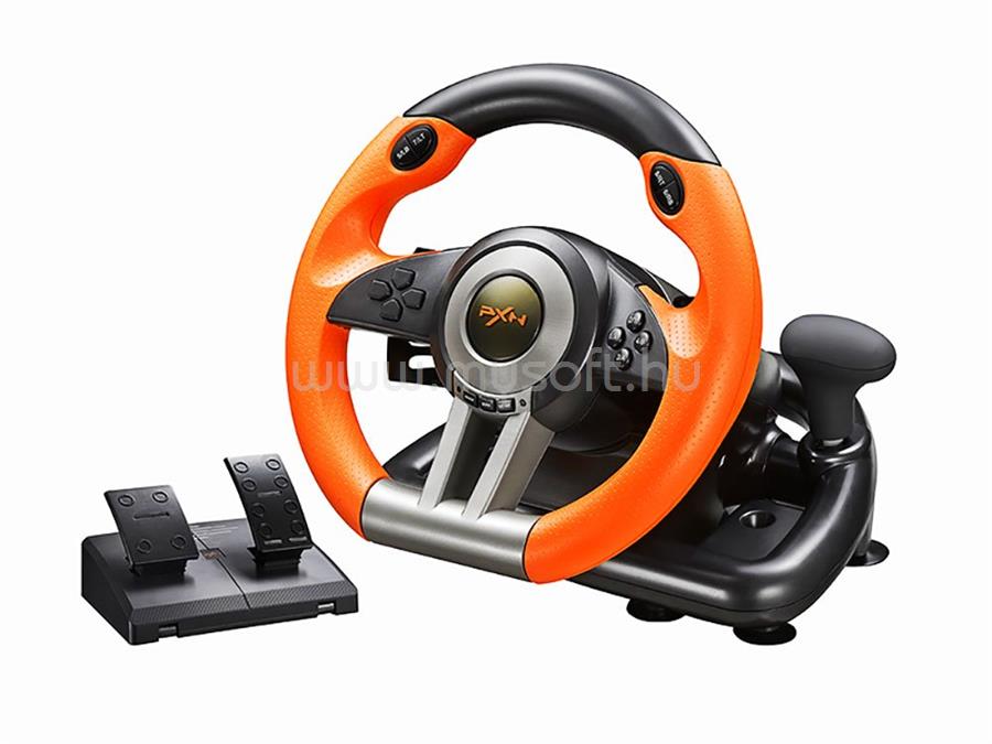 PXN PXN-V3 PRO gamer kormány szett (PC / PS3 / PS4 / Xbox One / Switch, narancssárga)