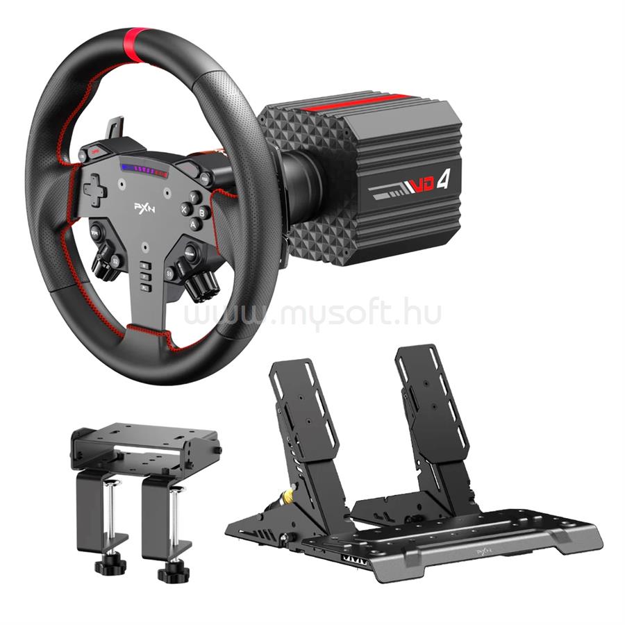 PXN PXN-VD4 Bundle Gamer Kormány + Base + Pedál csomag