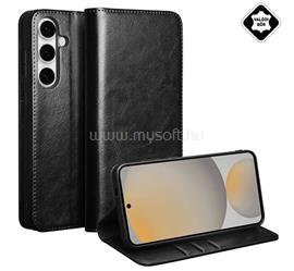 QIALINO Samsung S25 FE QIALINO tok álló, valódi bőr FLIP, asztali tartó, FEKETE GP-177245 small