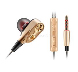 QKZ fülhallgató SZTEREO 3.5mm jack, dupla hangszóró, ROZÉARANY CK8_G small