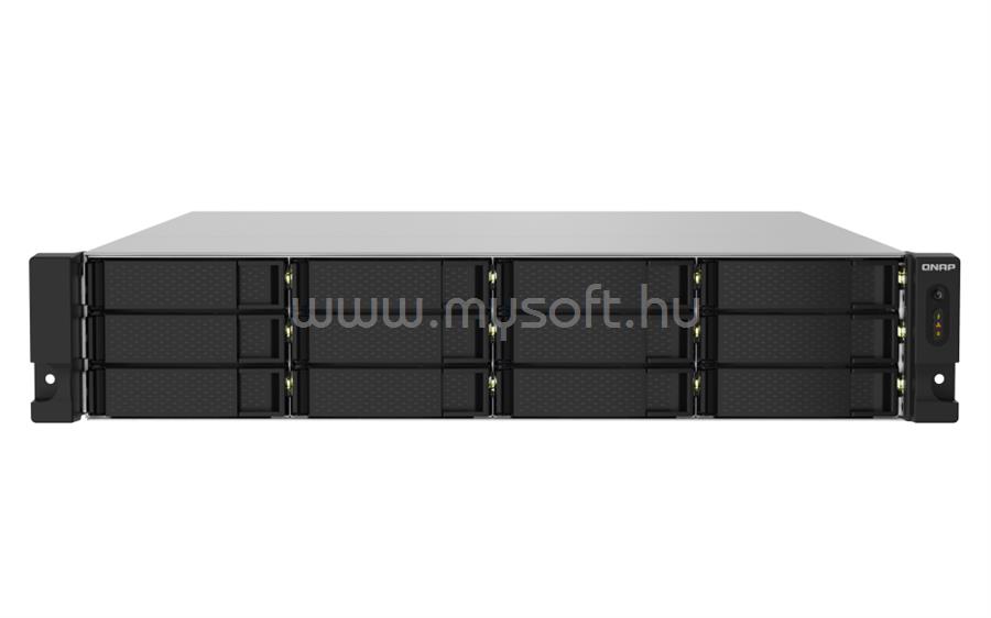 QNAP NAS 12 fiókos TS-1232PXU-RP-4G 4x1.7 GHZ, 4GB RAM, 2x(2.5G/1G/100M/10M), 2x10GbE SFP+, 4xUSB3.2