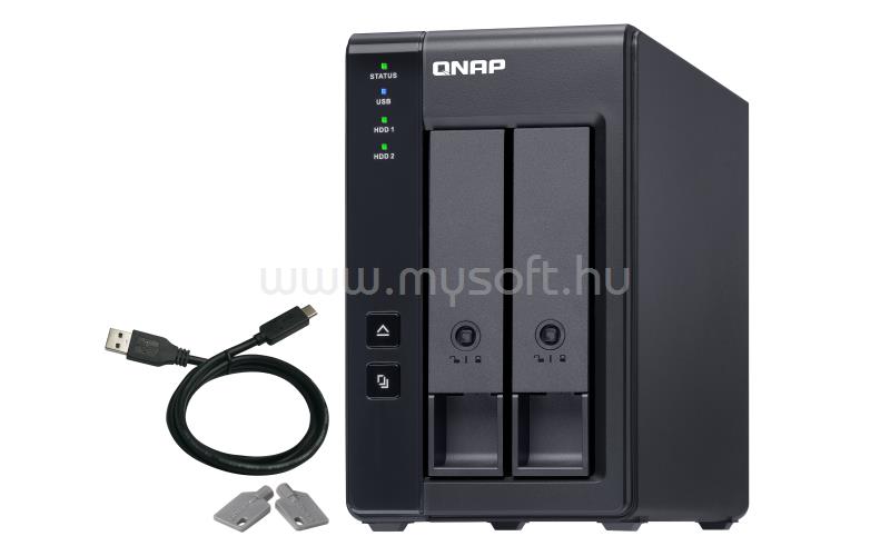 QNAP NAS 2 fiókos RAID bővítőegység TR-002 1xUSB3.2 (Type-C)