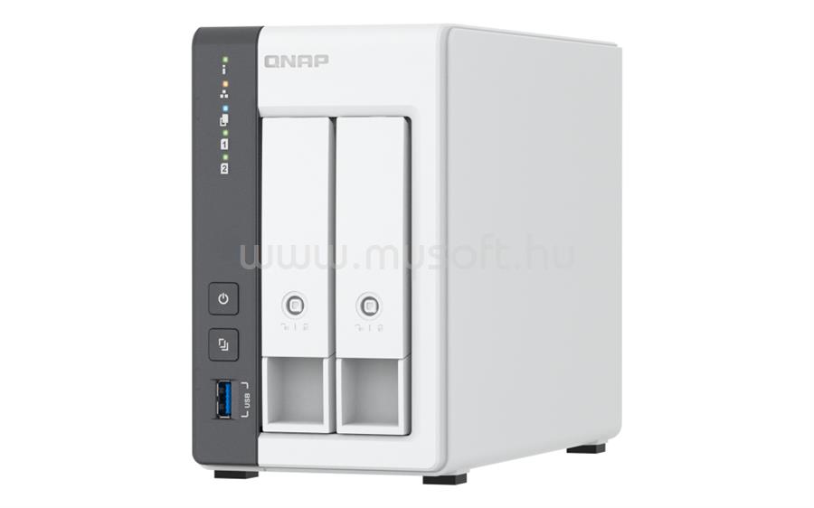 QNAP NAS 2 fiókos TS-216G 4x2.0 GHz, 4GB RAM, 1x2.5GbE, 1xUSB3.2, 2xUSB3.2, 2xUSB2.0