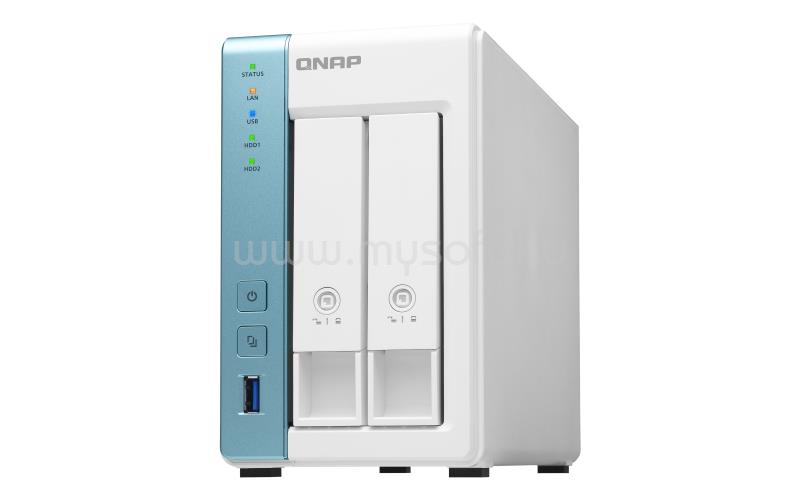 QNAP NAS 2 fiókos TS-231K 4x1.7 GHz, 1GB RAM, 2x100/1000, 3xUSB3.2