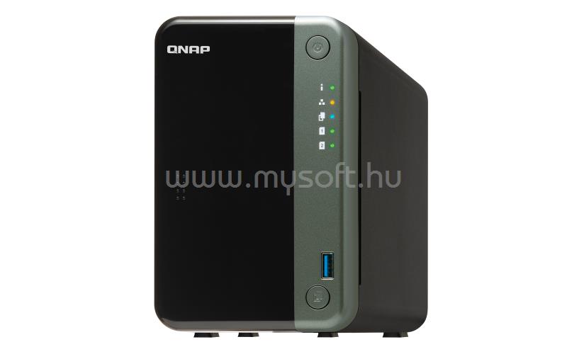 QNAP NAS 2 fiókos TS-253D-4G Celeron 4x2.0 GHz, 4GB RAM, 2x2.5GbE, 2xUSB3.2, 3xUSB2.0