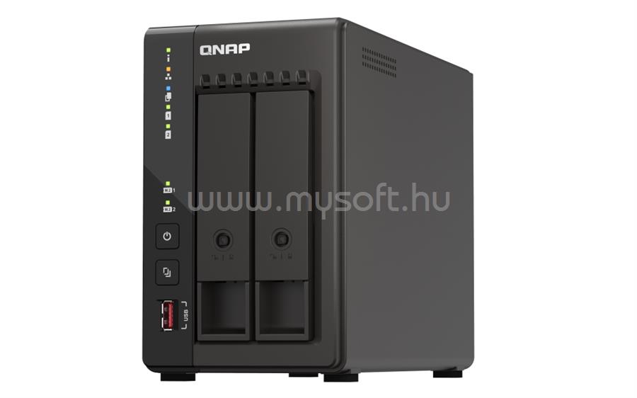 QNAP NAS 2 fiókos TS-253E-8G Celeron J6412 4x2,6GHz, 8GB RAM, 2x2500Mbps, 2xUSB2.0, 2xUSB3.2, ,2xHDMI