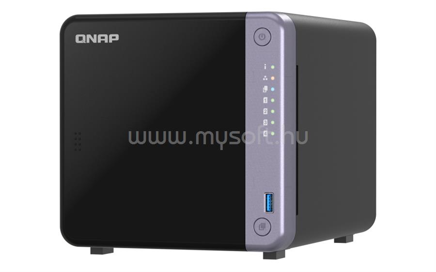 QNAP NAS 4 fiókos TS-432X-4G Alpine AL524 4x2.0 GHz, 4GB RAM, 2 x 2.5GbE, 1 x 10GbE SFP+, 2xUSB3.2