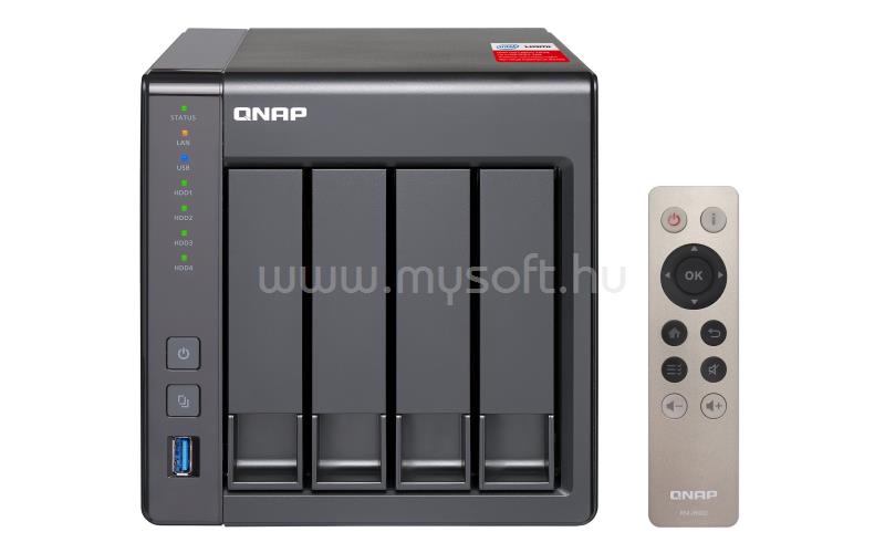 QNAP NAS 4 fiókos TS-451+-8G Celeron 4x2.0 GHz, 8GB RAM, 2x100/1000, 2xUSB3.2, 2xUSB2.0