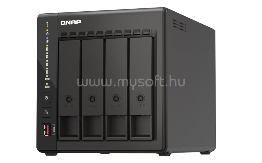 QNAP NAS 4 fiókos TS-453E-8G 4x2.6 GHz, 8GB RAM, 2 x 2.5GbE, 2xUSB2.0, 2xUSB3.2, 2xHDMI
