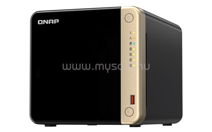 QNAP NAS 4 fiókos TS-464-8G 4x2,9 GHz, 8GB RAM, 2x2.5GbE, 2xUSB2.0, 2xUSB3.2, 1xHDMI, 2xM.2 2280