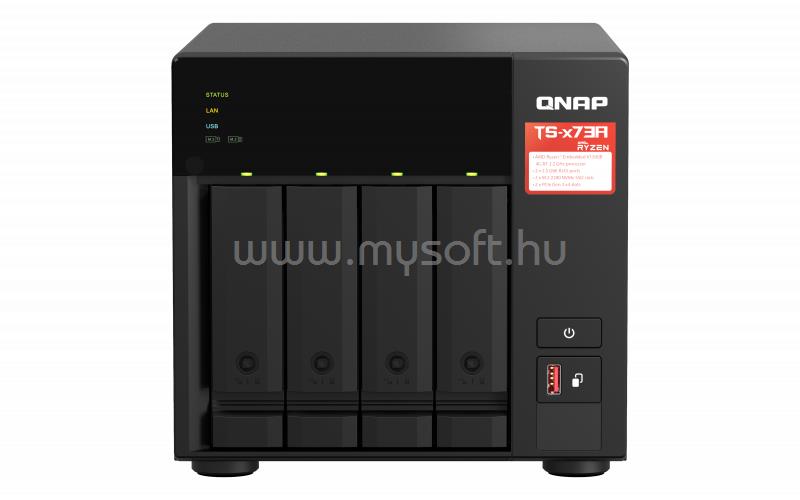 QNAP NAS 4 fiókos TS-473A-8G AMD Ryzen V1500B 4x2.2 GHz, 8GB RAM, 2x2.5GbE, 4xUSB3.2