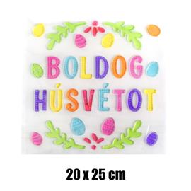 QX IMPEX KFT IRIS ablakzselé boldog húsvétot 20 x 25cm QX_IMPEX_KFT_312828 small