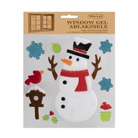 QX IMPEX KFT IRIS ablakzselé karácsonyi hóember+madár 20x25cm QX_IMPEX_KFT_312808 small