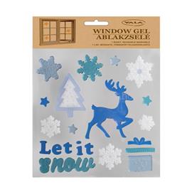 QX IMPEX KFT IRIS ablakzselé karácsonyi rénszarvas hóember 20x25cm QX_IMPEX_KFT_312804 small