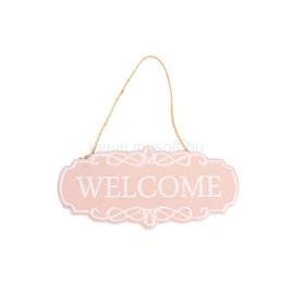 QX IMPEX KFT IRIS bádog akakasztós kopogtató, welcome felirattal, rózsaszín 17,5 cm QX_IMPEX_KFT_081141 small