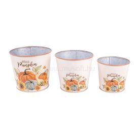 QX IMPEX KFT IRIS bádog kaspó, 3 darabos, tökök, krém narancssárga 15-11,5 cm QX_IMPEX_KFT_081093 small