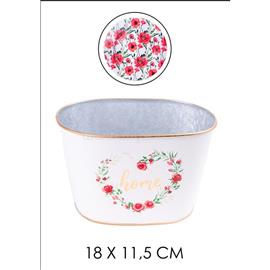 QX IMPEX KFT IRIS bádog kaspó "v" piros pipacs 21x13cm QX_IMPEX_KFT_81046 small