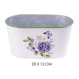 QX IMPEX KFT IRIS bádog kaspó ovál hortenzia 23x12cm QX_IMPEX_KFT_80974 small