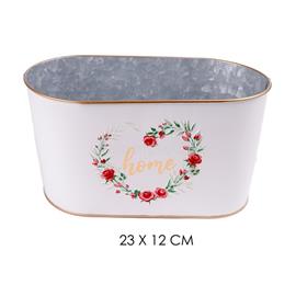 QX IMPEX KFT IRIS bádog kaspó ovál rózsa home 23x12cm QX_IMPEX_KFT_81002 small