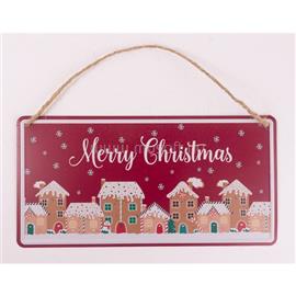 QX IMPEX KFT IRIS bádog kép mézeskalács házak piros 30 x 15 cm QX_IMPEX_KFT_081274 small