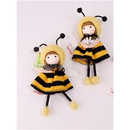 QX IMPEX KFT IRIS dekor akasztós méhecske lány+virág 2 féle szín 17cm QX_IMPEX_KFT_68867 small