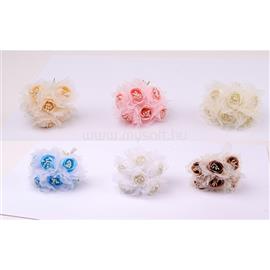 QX IMPEX KFT IRIS dekor csokor rózsa+tüll 6 féle szín 6cm QX_IMPEX_KFT_500870 small