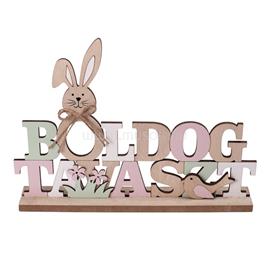 QX IMPEX KFT IRIS dekor fa boldog tavasz felirattal+nyúllal 28x18cm QX_IMPEX_KFT_65753 small