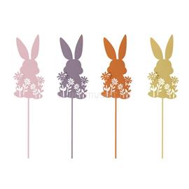 QX IMPEX KFT IRIS dekor fém beszúró nyuszi+virág 4 szortiment 9/35cm QX_IMPEX_KFT_69471 small