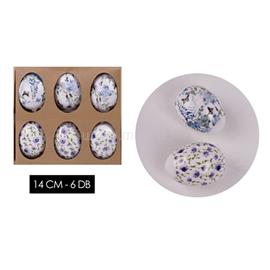 QX IMPEX KFT IRIS dekor műanyag tojás 6db virágos kék 14cm QX_IMPEX_KFT_72207 small