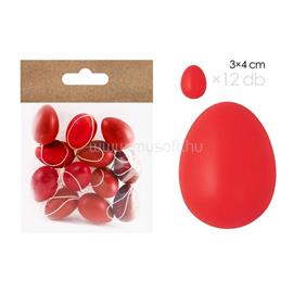QX IMPEX KFT IRIS dekor műanyag tojás x12 piros 3x4cm QX_IMPEX_KFT_72209 small