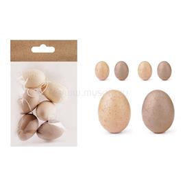 QX IMPEX KFT IRIS dekor műanyag tojás x6 natúr/krém/barna 4x6cm QX_IMPEX_KFT_72008 small