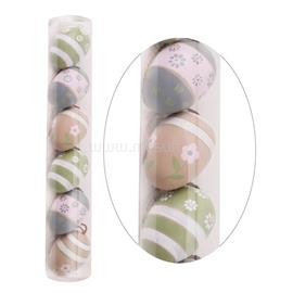 QX IMPEX KFT IRIS dekor műanyag tojás x6 virágos/csíkos 4x6cm QX_IMPEX_KFT_72053 small