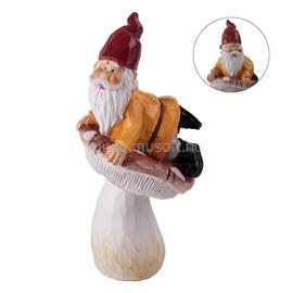 QX IMPEX KFT IRIS dekor műgyanta gomba+törpe narancs/piros 13,7cm QX_IMPEX_KFT_46631 small