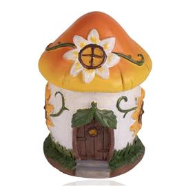 QX IMPEX KFT IRIS dekor műgyanta ház gomba inda fehér/sárga 12,4cm QX_IMPEX_KFT_46594 small