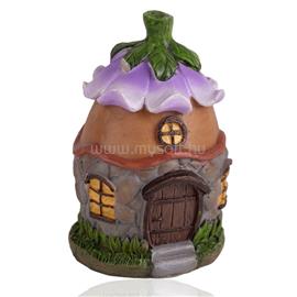 QX IMPEX KFT IRIS dekor műgyanta ház virágos tető lila/barna 12,4cm QX_IMPEX_KFT_46593 small