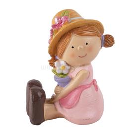 QX IMPEX KFT IRIS dekor műgyanta lány ülő kalapos rózsa 7,7cm QX_IMPEX_KFT_46680 small