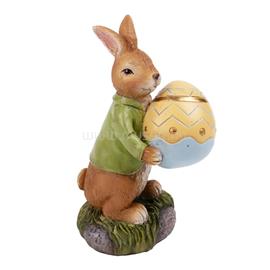 QX IMPEX KFT IRIS dekor műgyanta nyúl+hímestojás zöld/sárga 13,5cm QX_IMPEX_KFT_46750 small