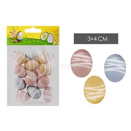 QX IMPEX KFT IRIS dekor tojás 12db pasztell csíkos 3x4cm QX_IMPEX_KFT_72218 small