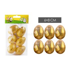 QX IMPEX KFT IRIS dekor tojás 6db aranyozott 6x8cm QX_IMPEX_KFT_72216 small