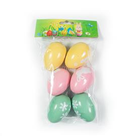 QX IMPEX KFT IRIS dekor tojás 6db pasztell virágos 3 féle szín 4x6cm QX_IMPEX_KFT_72217 small