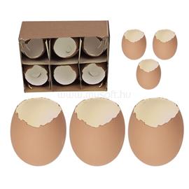 QX IMPEX KFT IRIS dekor tojás x6 barna/krém 12x9cm QX_IMPEX_KFT_72007 small