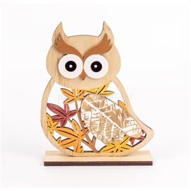 QX IMPEX KFT IRIS fa bagoly, falevél mintás, őszi színekben 16 x 4 x 20cm QX_IMPEX_KFT_065833 small