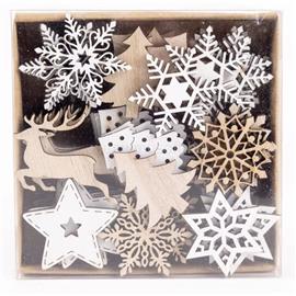 QX IMPEX KFT IRIS fa karácsonyi dekor szettben, 72 darabos, natúr és fehér 4 cm QX_IMPEX_KFT_061474 small