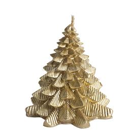 QX IMPEX KFT IRIS fenyő alakú gyertya, arany, 7cm*7,5cm QX_IMPEX_KFT_497437 small