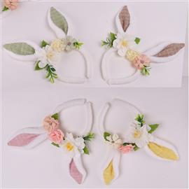 QX IMPEX KFT IRIS hajpánt nyuszifül+virág 4 féle szín 24cm QX_IMPEX_KFT_68894 small