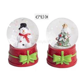 QX IMPEX KFT IRIS havazógömb fenyőfa - hóemberes 4,5x6,5cm QX_IMPEX_KFT_045851 small