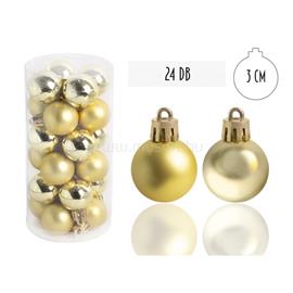 QX IMPEX KFT IRIS Karácsonyfa gömb aranysárga, 24 db-os, 3cm QX_IMPEX_KFT_050384 small