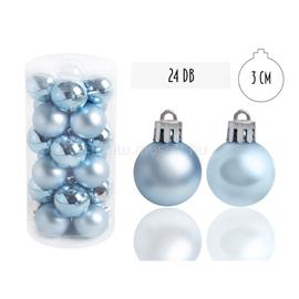 QX IMPEX KFT IRIS Karácsonyfa gömb azúrkék, 24 db-os, 3cm QX_IMPEX_KFT_050387 small